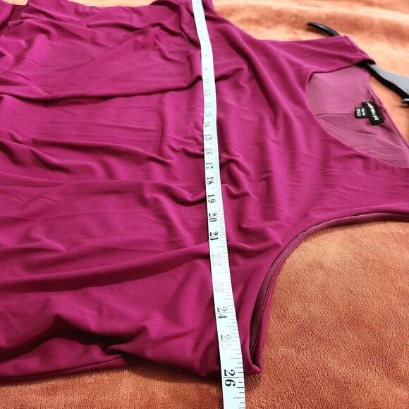 Lane Bryant Sleeveless Top Womens 22/24 Relaxed Elastic Waist Dark Fuchsia Color - Picture 5 of 8